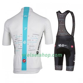 Fietskleding (Fietsshirt + Korte Koersbroek) 2017 Team Sky N003